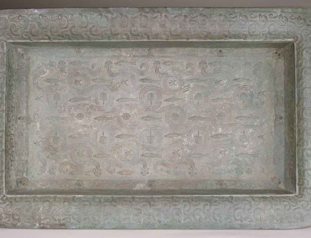 图片[5]-Turtle and fish pattern square plate-China Archive